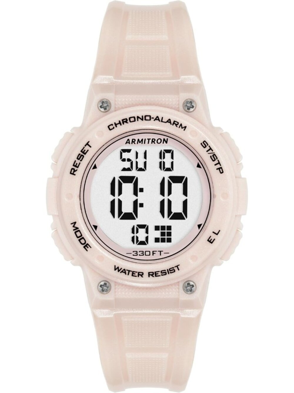 Sporty Women's Digital Chronograph Watch with Resin Strap - Water Resistant